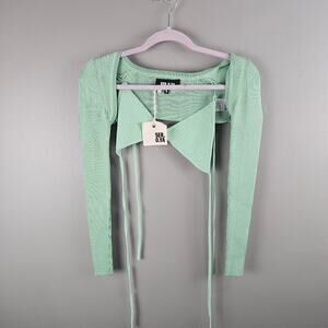 SER.O.YA Dahlia Set Top and Shrug in Green Size Small